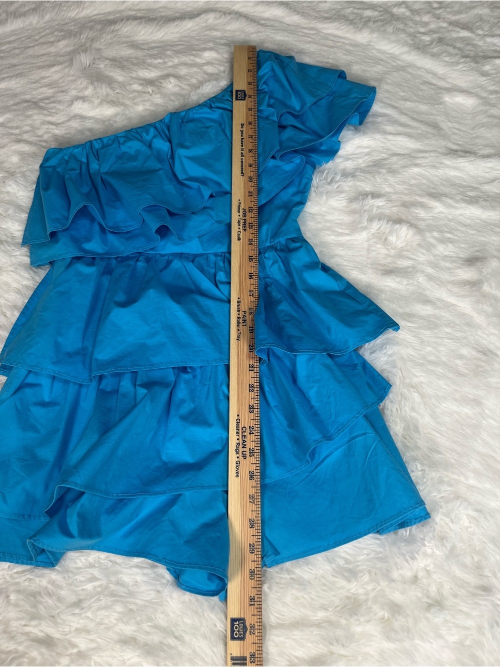 Do+Be One Shoulder Ruffle Romper In Ocean Blue Size Small NWT - Picture 9 of 9